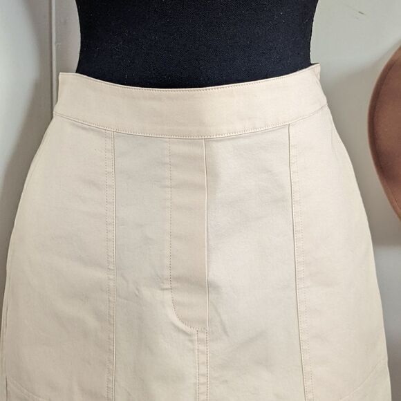 Theory Classic Chino Pocket Skirt SM Quiet Luxury Light Academia Preppy Chic - Picture 4 of 13